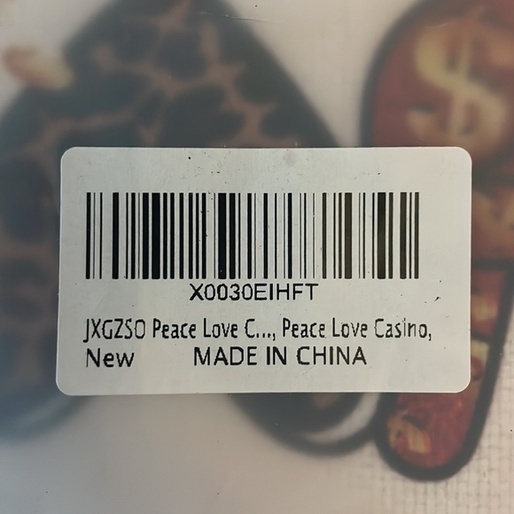 2/$12 Peace Love Casino Makeup Bag - Picture 9 of 11